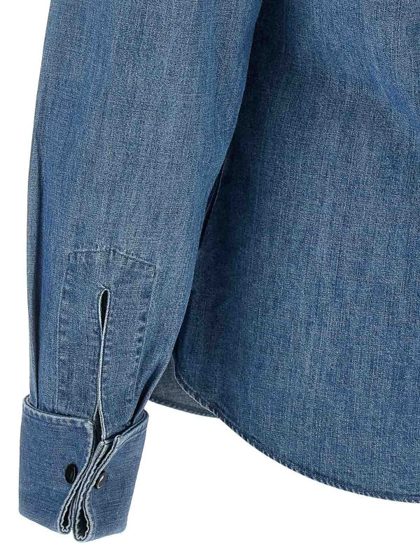Hemd - Blau shop online: BRUNELLO CUCINELLI