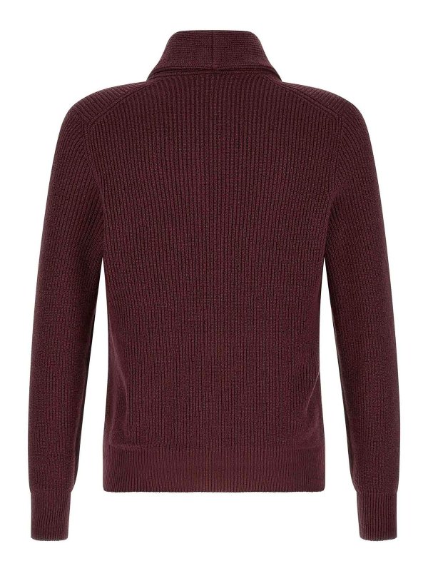 BRUNELLO CUCINELLI: カーディガン online - カーディガン - ダークレッド