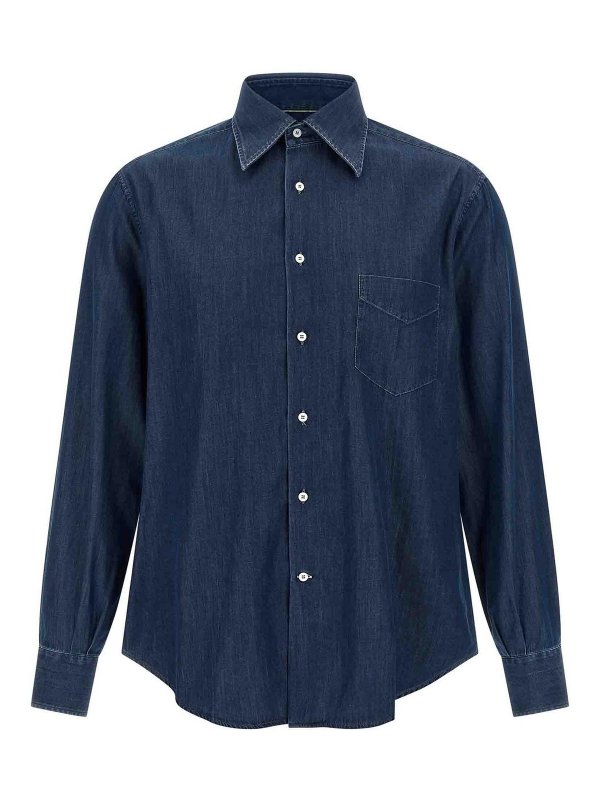 BRUNELLO CUCINELLI: Hemden - Hemd - Blau