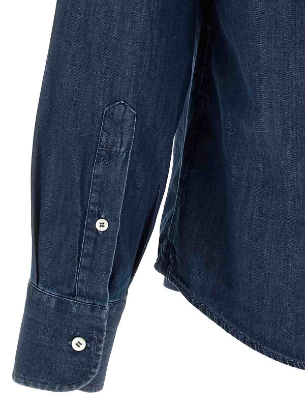 Hemd - Blau shop online: BRUNELLO CUCINELLI