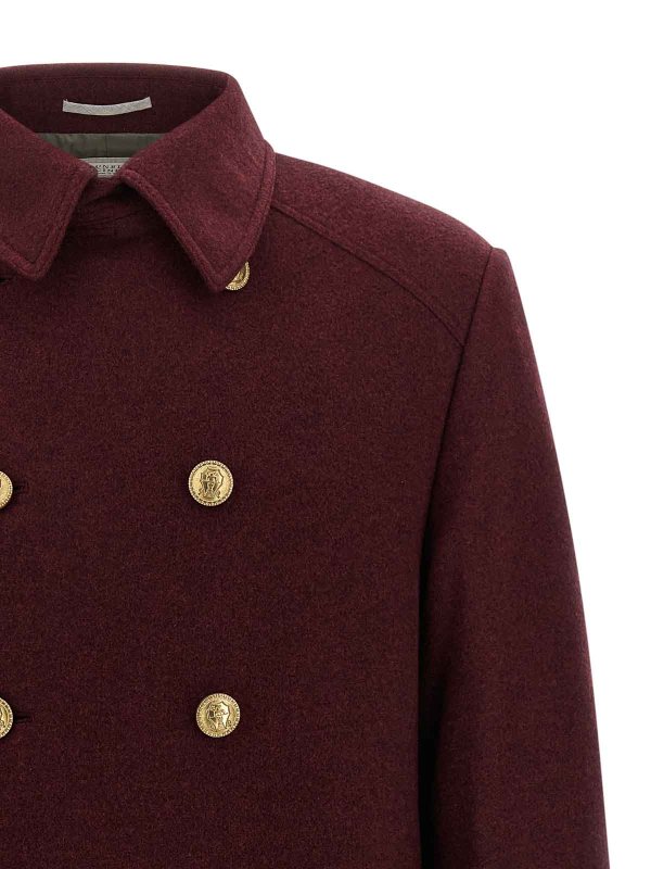 The Best Shops BRUNELLO CUCINELLI: ロングコート - ロングコート - ダークレッド