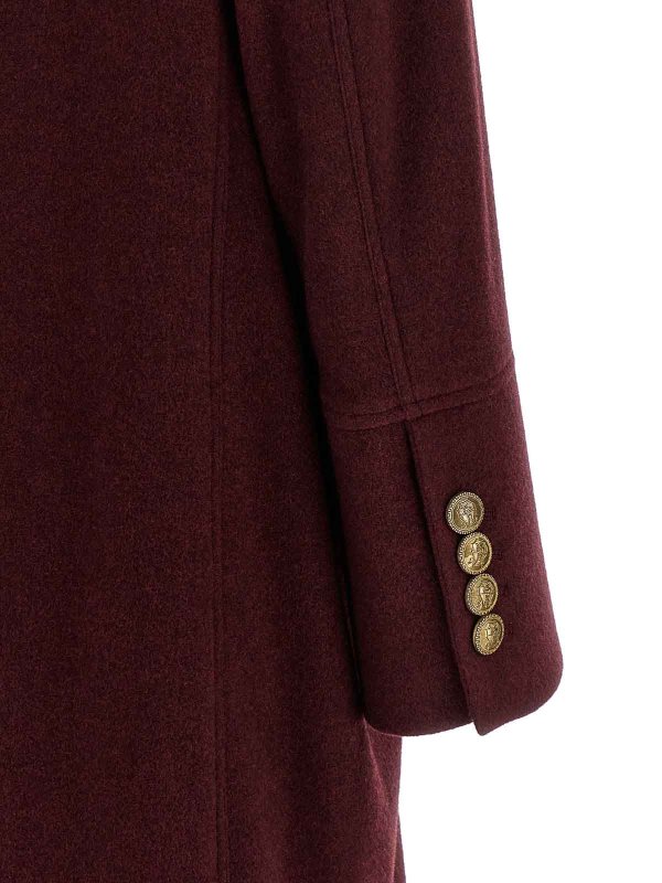 ロングコート - ダークレッド shop online: BRUNELLO CUCINELLI