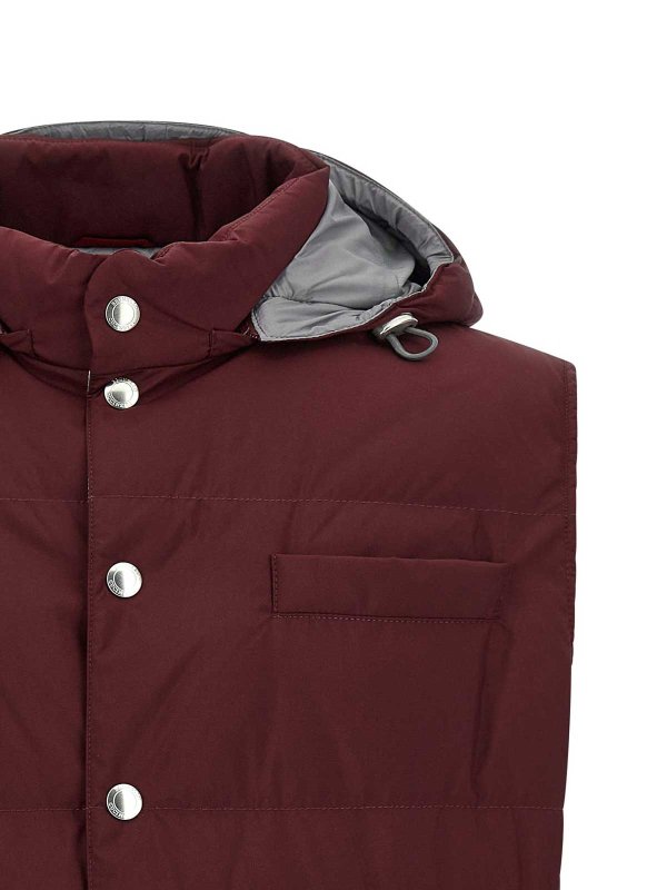 ダウンジャケット - ダークレッド shop online: BRUNELLO CUCINELLI