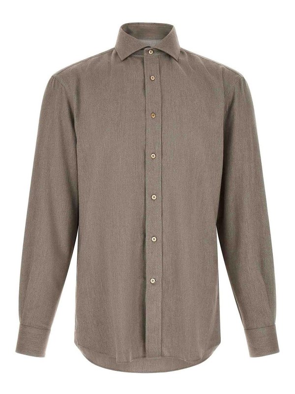 BRUNELLO CUCINELLI: シャツ - シャツ - グレー