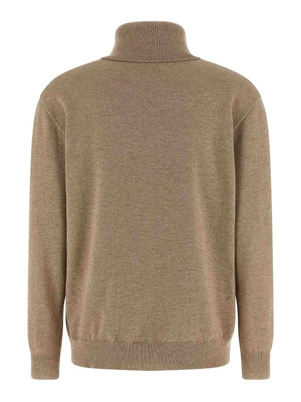 BRUNELLO CUCINELLI: Strickpullover mit Rundhalsausschnitt online - Rundhalspullover - Beige