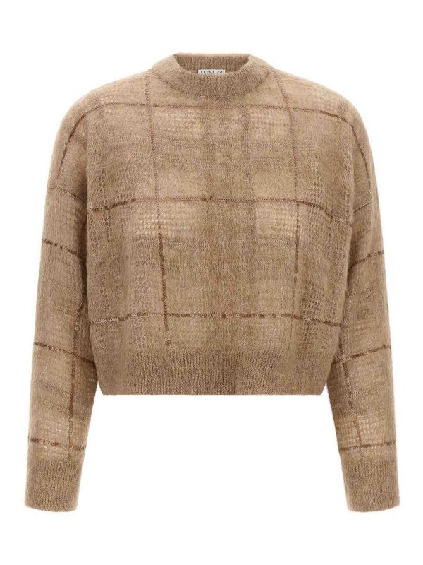 BRUNELLO CUCINELLI: クルーネック - クルーネック - ベージュ