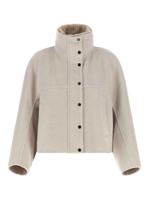 BRUNELLO CUCINELLI: トレンチコート - トレンチコート - グレー