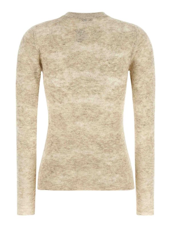 BRUNELLO CUCINELLI: Strickpullover mit Rundhalsausschnitt online - Rundhalspullover - Beige