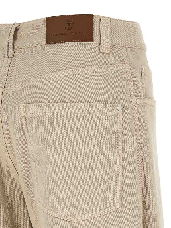 ストレートジーンズ - ベージュ shop online: BRUNELLO CUCINELLI