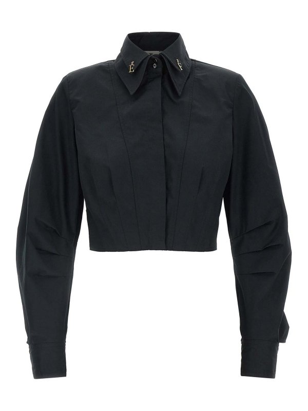 ELISABETTA FRANCHI: シャツ - シャツ - 黒