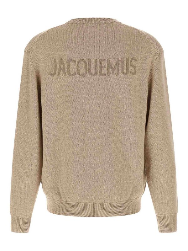 JACQUEMUS: Strickpullover mit Rundhalsausschnitt online - Rundhalspullover - Beige