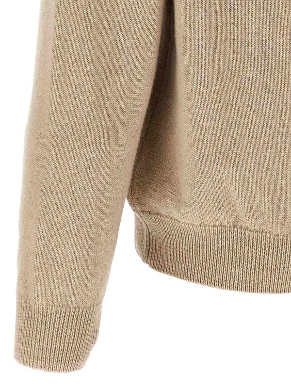 Rundhalspullover - Beige shop online: JACQUEMUS