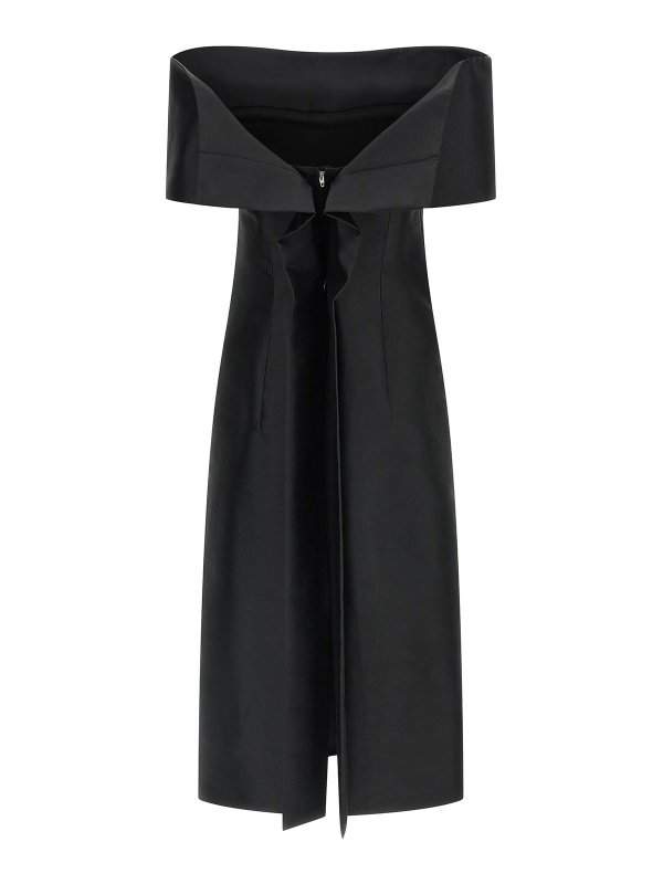 JIL SANDER: ニーレングスドレス online - 膝丈ドレス - 黒