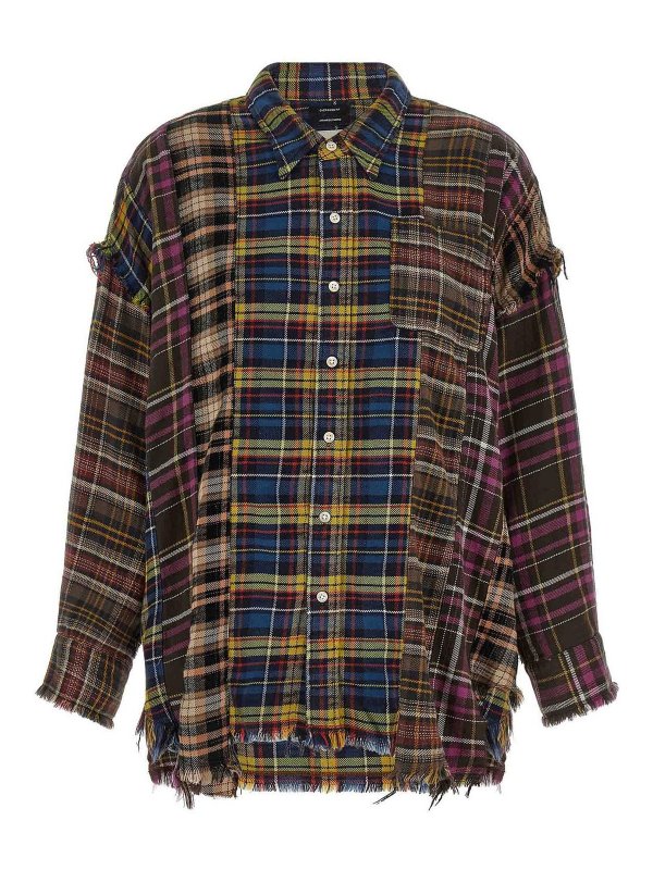 R13: camicie - Camicia patchwork multicolore