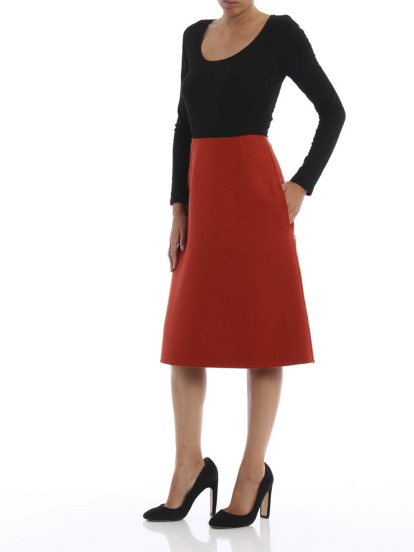 A-line wool skirt shop online: CELINE