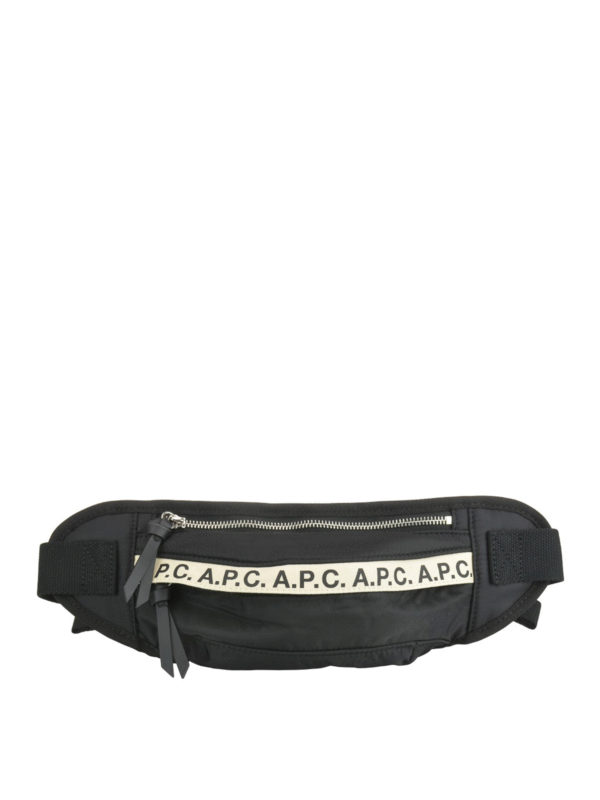 A.P.C.: belt bags - Black branded belt bag