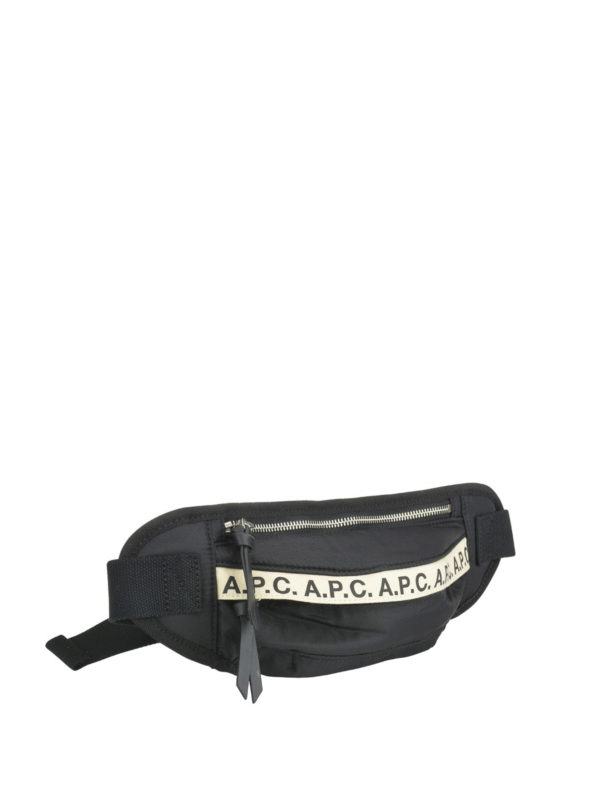 A.P.C.: belt bags online - Black branded belt bag