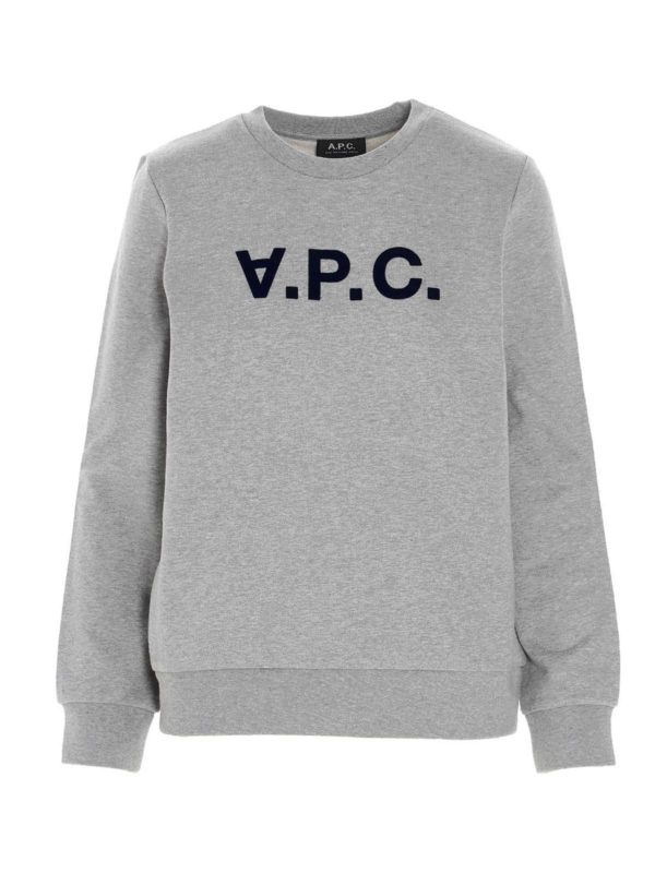 A.P.C.: Felpe e maglie - Felpa Viva grigia melange