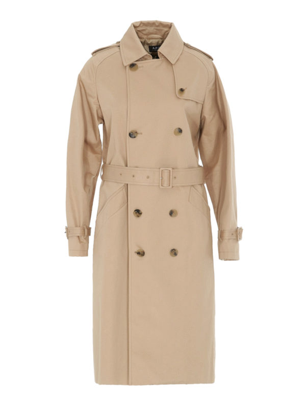 A.P.C.: トレンチコート - トレンチコート - ベージュ