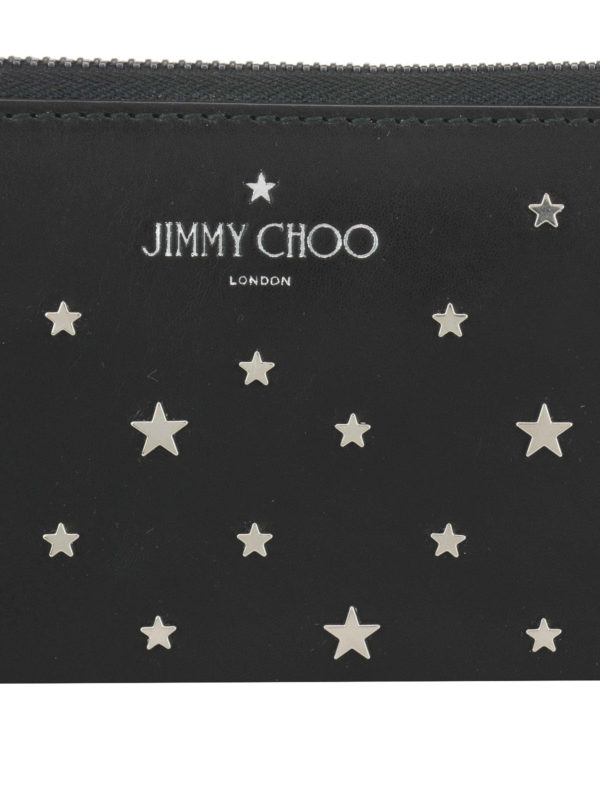 Portafoglio Abiko in pelle con stelle shop online: JIMMY CHOO