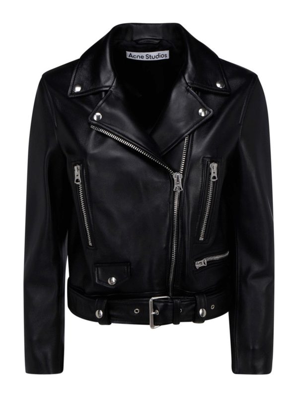 Acne Studios: レザージャケット - レザージャケット - 黒