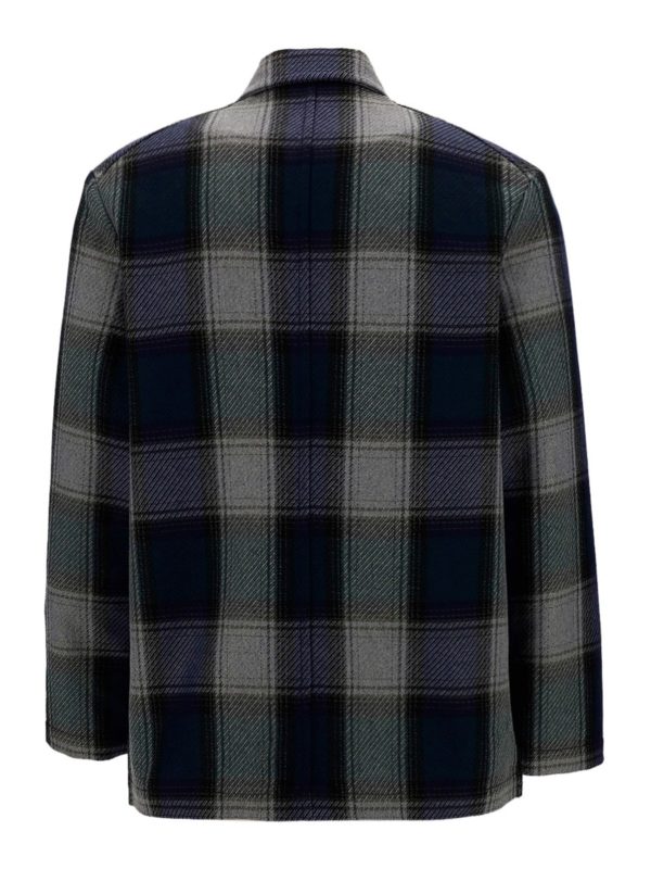 Acne Studios: casual jackets online - Checked wool blend jacket