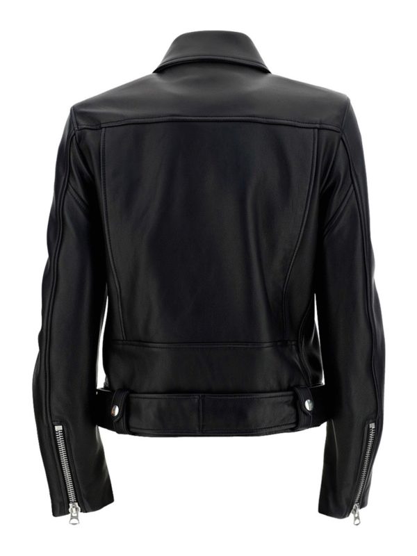 Acne Studios: leather jacket online - Leather biker jacket
