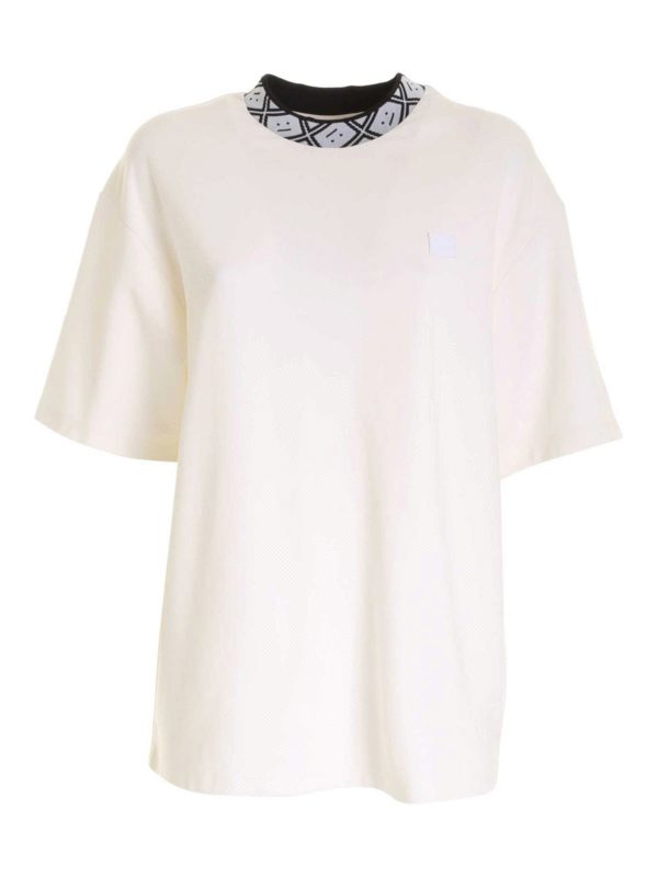 Acne Studios: Camisetas - Camiseta - Blanco