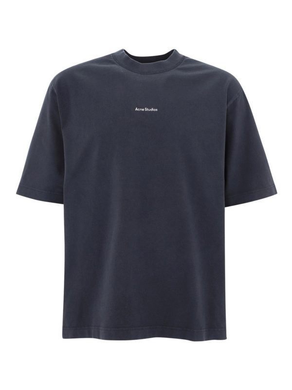 Acne Studios: t-shirts - Logo print oversize T-shirt