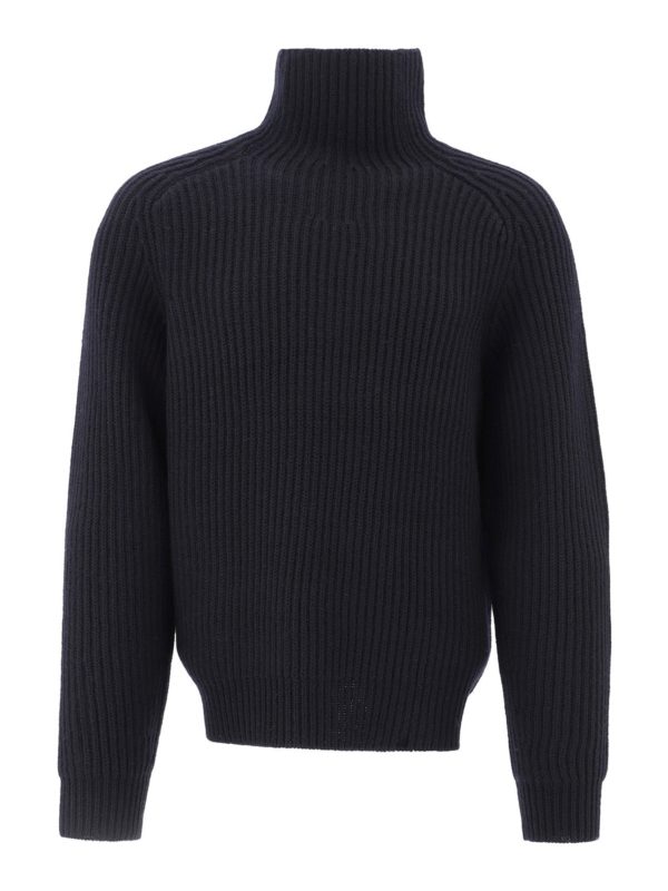 Acne Studios: Turtlenecks & Polo necks - Ribbed wool sweater