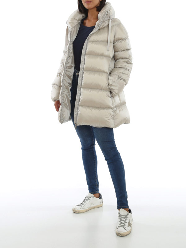 ADD: Lange Daunenmäntel online - Daunenmantel - Hellgrau