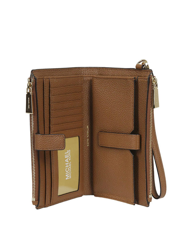 Adele acorn double zip wallet shop online: MICHAEL KORS