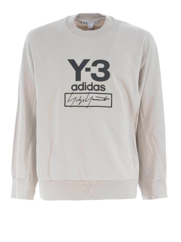 ADIDAS Y-3: Sweatshirts und Pullover - Sweatshirt - Hellbeige