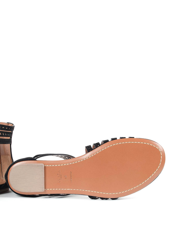 Alaïa buy online Laser-cut suede sandals