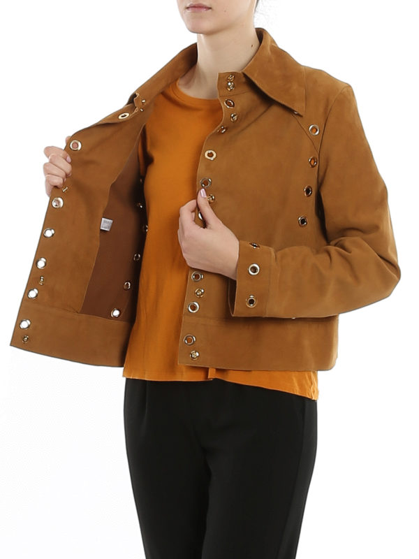 ALBERTA FERRETTI buy online Eyelet suede jacket