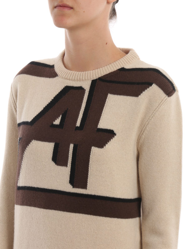 ALBERTA FERRETTI buy online Pull in lana e cashmere con logo intarsiato