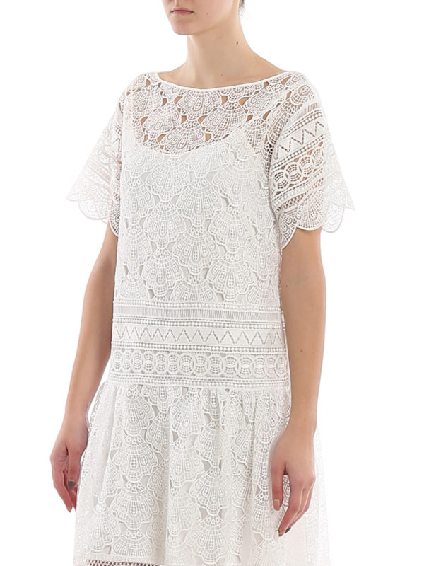 ALBERTA FERRETTI buy online Shell-shaped macramé dress