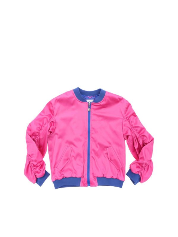 ALBERTA FERRETTI: casual jackets - Satin bomber jacket