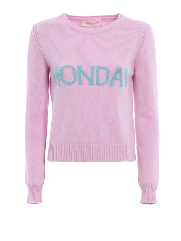 ALBERTA FERRETTI: Strickpullover mit Rundhalsausschnitt - Rundhalspullover - Hell-Lila