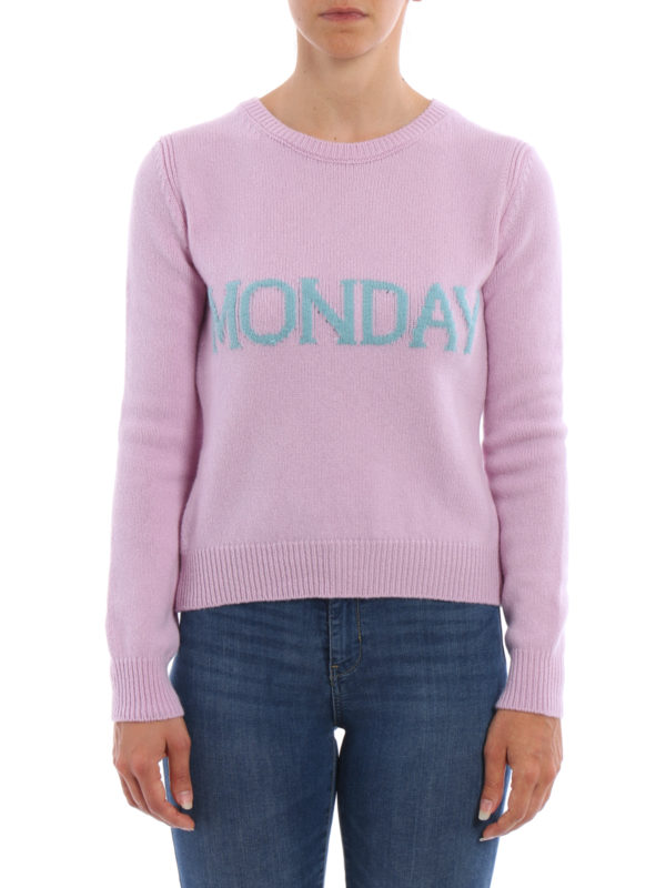 ALBERTA FERRETTI: Strickpullover mit Rundhalsausschnitt online - Rundhalspullover - Hell-Lila