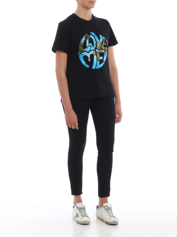 ALBERTA FERRETTI: t-shirts online - Love Me black T-shirt