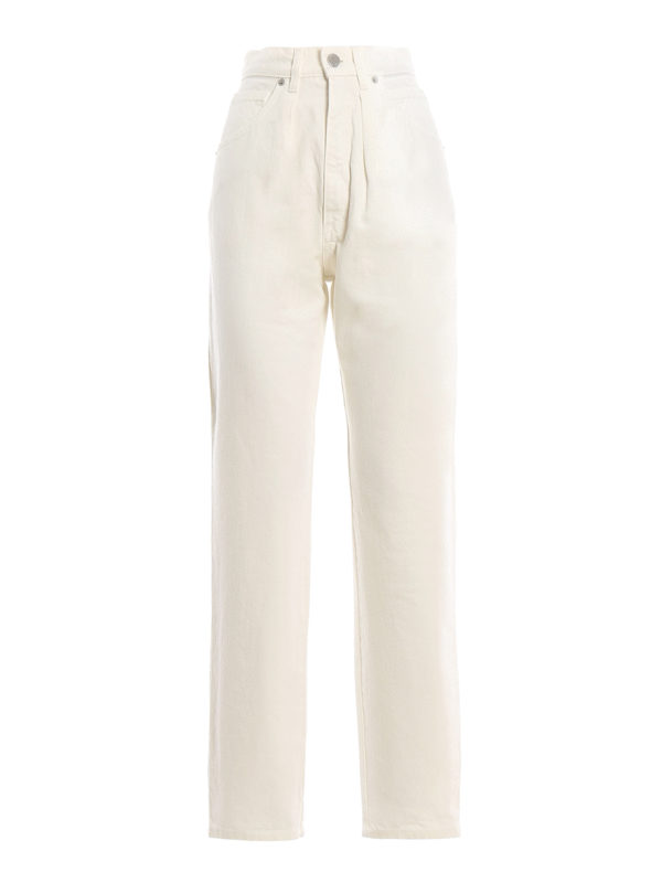 ALBERTA FERRETTI: Jeans Rectos - Vaqueros Rectos - Blanco