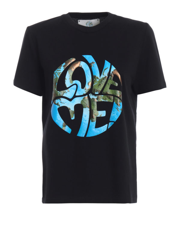 ALBERTA FERRETTI: t-shirts - Love Me black T-shirt