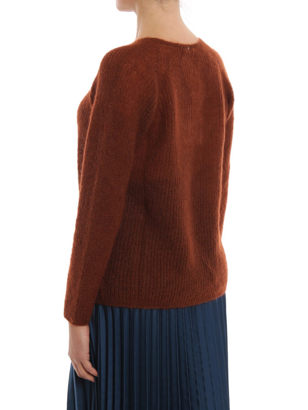 Alea brick mohair and wool sweater shop online: Max Mara