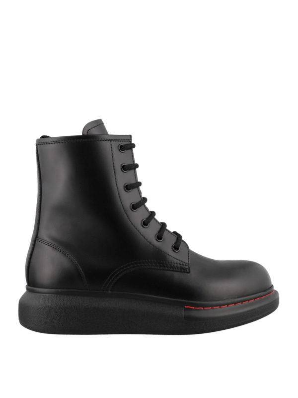 ALEXANDER MCQUEEN: ankle boots - Hybrid lace-up combat boots
