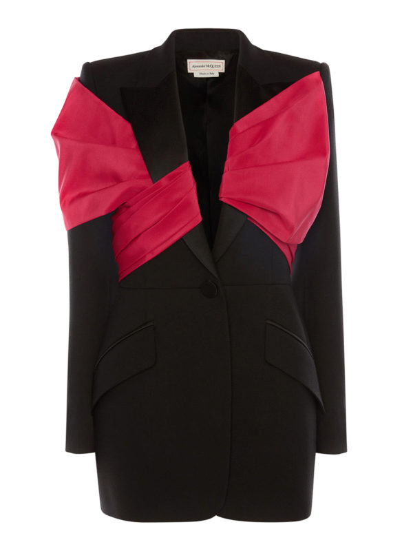 ALEXANDER MCQUEEN: blazers - Exploded bow drape blazer