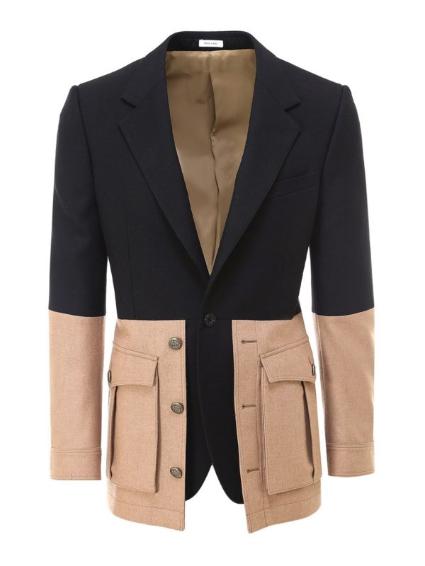 ALEXANDER MCQUEEN: blazers - Two-tone blazer