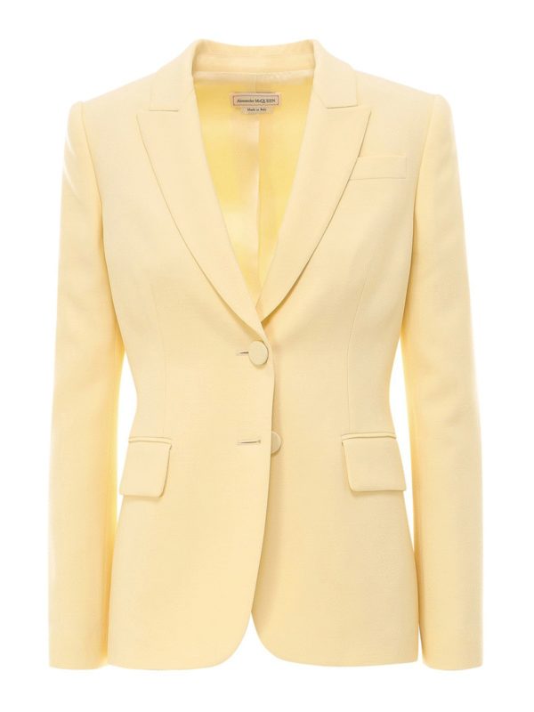 ALEXANDER MCQUEEN: blazers - Wool-silk blend blazer