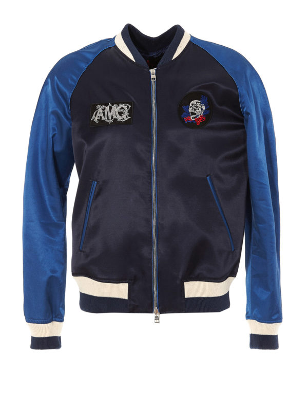 ALEXANDER MCQUEEN: Bomberjacken - Bomberjacke - Blau
