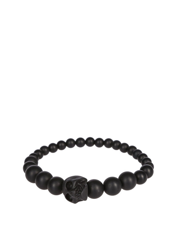 ALEXANDER MCQUEEN: Bracelets & Bangles - Skull multi-beaded resin bracelet